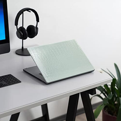 DTangLsm for Crocodile MacBook Air 13 inch Case 2021 2020-2018 M1 A2337 A2179 A1932, Crocodile Alligator Skin Luxury Leather Hardshell Snakeskin Case for MacBook Air 13.3 M1+Keyboard Cover, Ice Blue - color: A60-Crocodile Ice Blue