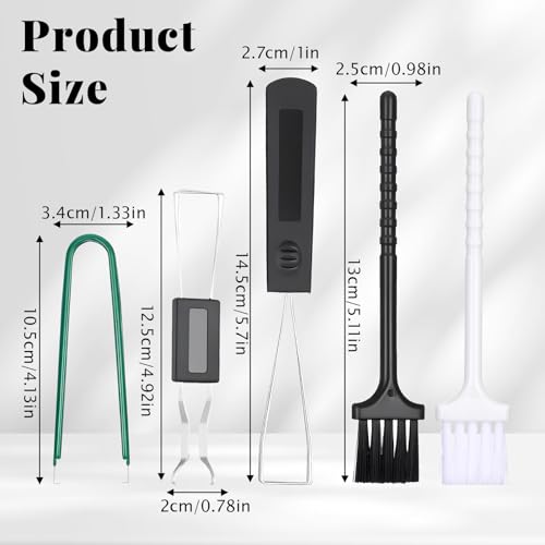 5 Pcs Keyboard Cleaner Tool Keyboard Puller Keycap Remover Tool Set 4-Jaw Gripper Switch Puller Set Stainless Steel Keycap Pullers Kit for Mechanical Keyboards