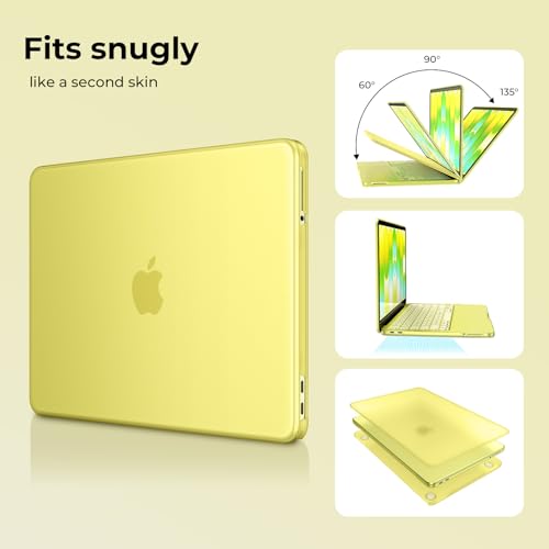 EooCoo for MacBook Neo Case 13 inch 2026, Scratch Resistant, Matte Citrus | 4 in 1 Kit, Durable, Easy Snap-On, Stays New, Model A3404 (A18 Pro Chip) - color: Matte Citrus