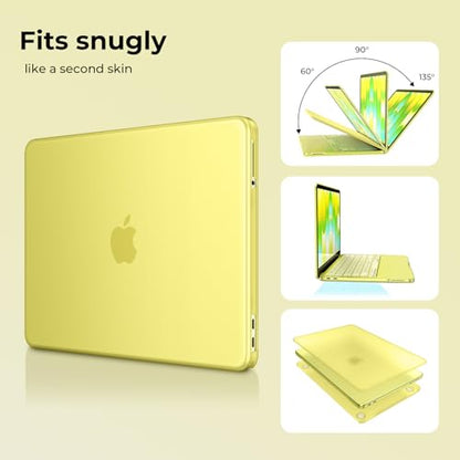 EooCoo for MacBook Neo Case 13 inch 2026, Scratch Resistant, Matte Citrus | 4 in 1 Kit, Durable, Easy Snap-On, Stays New, Model A3404 (A18 Pro Chip) - color: Matte Citrus
