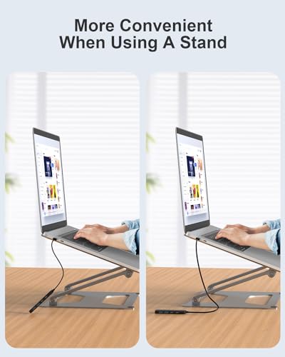 Dual USB C USB A 3.0 Hub: 4 Ports USB Hub with 2* USB-C 3.0 and 2* USB-A 3.0, Ultra Slim Portable USB Splitter Adapter for Laptop, PS4, Flash Drive, HDD, Xbox, Printer, Keyboard, Computer Accessories - size: 60cm