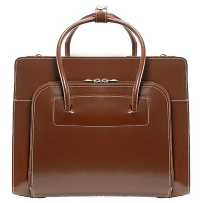 McKleinUSA W Series, Lake Forest, Top Grain Cowhide Leather, 15" Leather Ladies' Laptop Briefcase, Brown (94334) - color: Brown