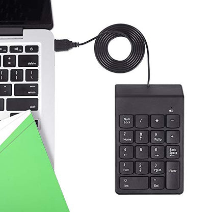 Kadaon Numeric Keypad,USB Keypad, USB 18 Key Number Numeric Keypad Keyboard for Laptop/Notebook PC Computer