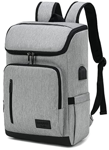 YALUNDISI Laptop Backpacks Travel Backpack Carry On Backpack Casual Daypack with USB Charging Port for Men Women Grey - color: Grey