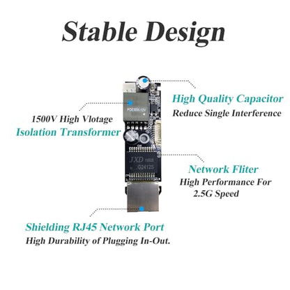 2.5G Type C PoE Splitter 5V/4A, 48V PoE to USB-C 5V/4A 20W Output, 2.5Gbps Ethernet Comply IEEE802.3af/at, Plug and Play for Smart Home/Pi 4B/4B+ (TYPEC0504G) - style: TYPEC0504G-X TYPE-C 5V/4A