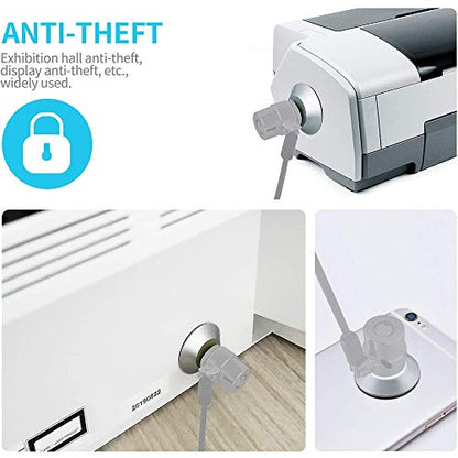Adhesive Security Plate with Slot for Cables to Laptops, Tablets, Monitors and Other Devices (Silver)