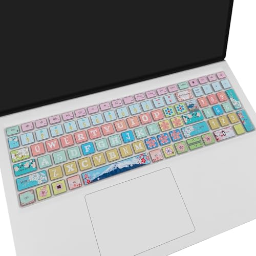 Keyboard Cover for Dell Inspiron 15 3000 5000 7000 3510 3511 3515 3525 3530 3535 5510 5515 5518 7510 15.6", Inspiron 16 7610, Vostro 15 3510 5510 5515, Latitude 3520, Sakura - color: Sakura