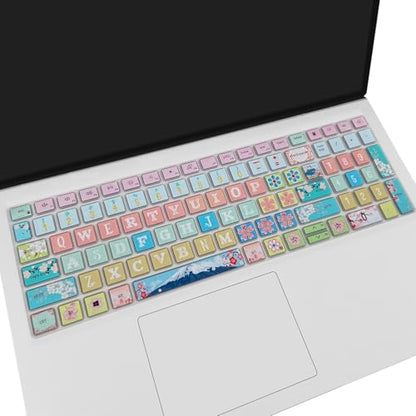 Keyboard Cover for Dell Inspiron 15 3000 5000 7000 3510 3511 3515 3525 3530 3535 5510 5515 5518 7510 15.6", Inspiron 16 7610, Vostro 15 3510 5510 5515, Latitude 3520, Sakura - color: Sakura