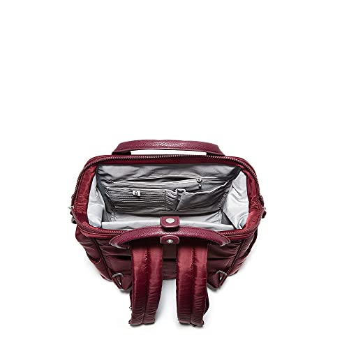 Baggallini Soho Backpack - Travel Laptop Backpack for Women - Lightweight Water-Resistant Luggage Bag, Dark Cherry - color: Dark Cherry