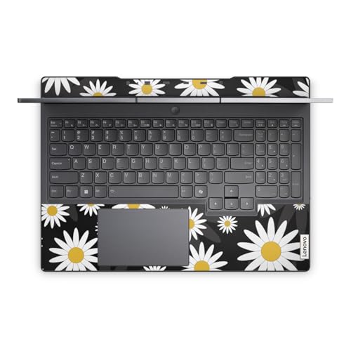 Laptop Skin Compatible with Lenovo Legion 5 Gaming Laptop (15IRX9) 2024 - Daisies - Premium 3M Vinyl Protective Wrap Decal Cover - Easy to Apply | Crafted in the USA - color: Daisies, size: Legion 5 Gaming (15IRX9) 2024 Full Cover Skin, style: Matte Finis