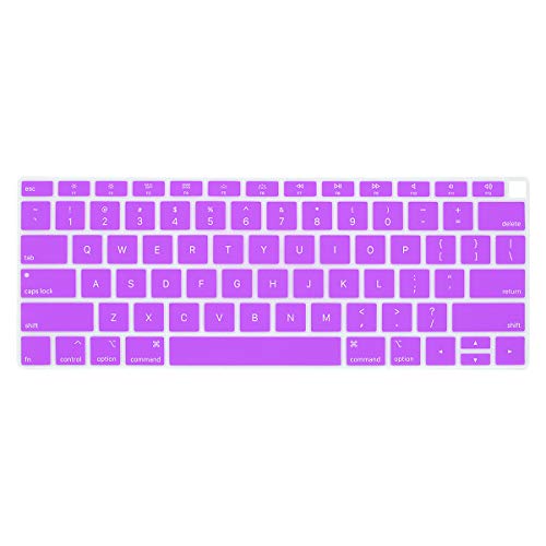 Se7enline for MacBook Air Keyboard Cover 13 inch 2018-2023 A1932 | Silicone Waterproof Dustproof Durable Washable Laptop Accessories US Layout 2023 2022 2021 2020 2019 2018,Purple - color: Purple