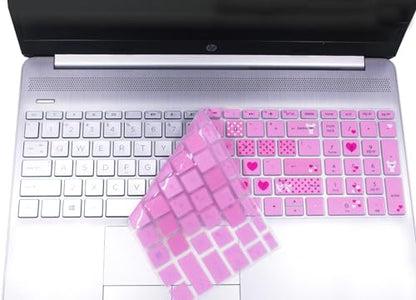 Keyboard Skin Compatible for HP 15.6" 15-dw/dy 15-ef/da/db 15-bs/bw 15t 15z 15t-dy200 15t-dw300/HP Envy x360 2-in-1 15.6''/HP Spectre x360 15t eb0043dx/HP Envy 17 17.3 17t 17M 17-by/bs/bw (Lovely) - color: Lovely