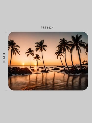 Laptop Skin Sticker Cover Decal Beach Designs - Universal Size - Fits All laptops up to a 16” Diagonal Size | Easy to Apply, Remove and Change Styles (Sunset Palm Trees) - style: Sunset Palm Trees
