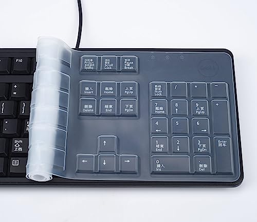 Keyboard Cover for Dell KB212-B KB4021 Slim USB 104-Key Keyboard, Dell KB212-B Keyboard Skin Protector - Clear - color: Clear