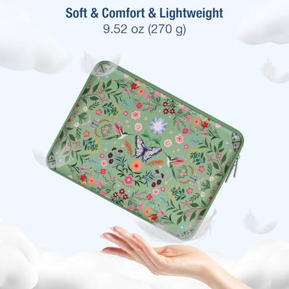 MOSISO Laptop Case 13.3 inch, 13-14 inch Laptop Sleeve Bag with Small Case | Compatible with MacBook Air/Pro 13/Pro 14, HP Dell ASUS Lenovo, Neoprene Hummingbird Plants Flowers Bag, Green - color: Green, size: 13.3 inch