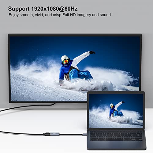 BENFEI Mini DisplayPort to HDMI Adapter 4K, Thunderbolt 2 to HDMI Adapter Compatible for MacBook Air/Pro, Microsoft Surface Pro/Dock, Monitor, Projector[Gold-Plated Connectors& Aluminium Shell] - size: 1 Pack, style: 4K@30Hz