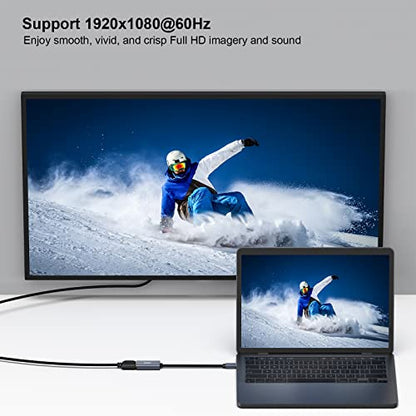 BENFEI Mini DisplayPort to HDMI Adapter 4K, Thunderbolt 2 to HDMI Adapter Compatible for MacBook Air/Pro, Microsoft Surface Pro/Dock, Monitor, Projector[Gold-Plated Connectors& Aluminium Shell] - size: 1 Pack, style: 4K@30Hz