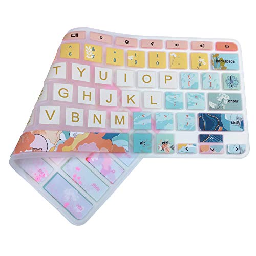 Silicon Keyboard Cover for 11.6" Lenovo Chromebook C330 C340, Flex 11, 100e 300e 500e N20 N21 N22 N23, 14" N42 N42-20, Little Flower - color: Little Flower