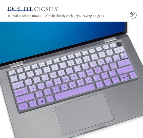 Keyboard Cover for Dell Latitude 7440 7430 7420 7410 5440 5431 5430 5420 14" Laptop, Dell Latitude 9430 9420 14"/Latitude 9520 9510 15.6"/Latitude 7640 16" Keyboard Skin - Gradual Purple - color: Gradual Purple