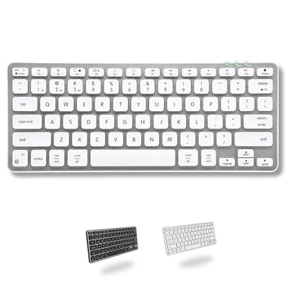 Macally Compact Backlit Bluetooth Keyboard for Mac – Space-Saving, Rechargeable Multi-Device Compatible Apple Wireless Keyboard for MacBook Pro/Air, iMac, Mac mini - color: Silver