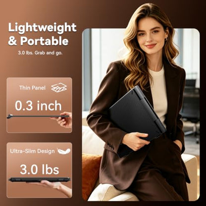 Teamgee S10 Pro 14" Dual-Screen Extender – Ultra‑Slim & Hidden Cable | FHD IPS 300nit, USB-C/HDMI, Portable Monitor, 3 lbs, Fits 13-17" - size: Triple 14" Ultra Slim