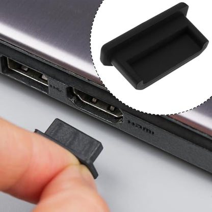 20pcs Mini HDMI Anti Dust Cap Silicone HDMI Female Port Plug Cover for TV Computer Black