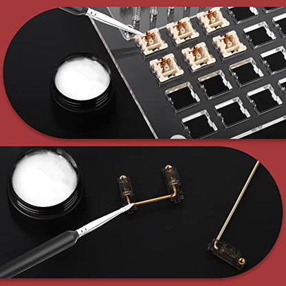 RUNJRX Keyboard Switch Lube Kit JRX 205G0 0.53oz/15g, Switch Opener for Cherry MX TTC Holy Pandas Switch,Lube Tools for Mechanical Keyboard Switch - style: Lube Kit-J