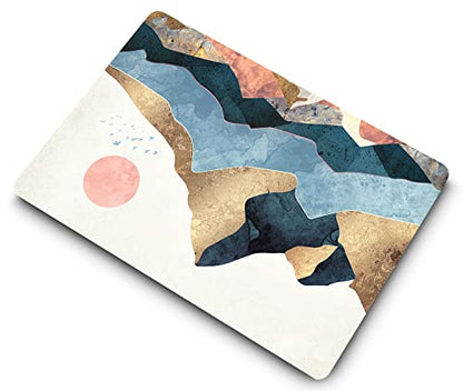 Compatiable for MacBook Pro 13 Inch Case - 2012-2008 A1278 with CD-ROM, Plastic Hard Shell & Keyboard Cover Skin - Mountains - color: 1373 Mountains, size: Pro 13" w/CD-ROM 2008-2012(A1278)
