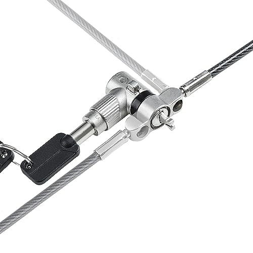 StarTech Universal Laptop Lock, 6.6ft, TAA, Keyed Locking Cable (2m) | Security Cable For Notebooks Compatible With Noble Wedge/Nano/K-Slot, Cut-Resistant Carbon Steel Cable - size: Adjustable, style: Unique Keyed