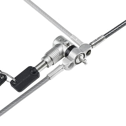 StarTech Universal Laptop Lock, 6.6ft, TAA, Keyed Locking Cable (2m) | Security Cable For Notebooks Compatible With Noble Wedge/Nano/K-Slot, Cut-Resistant Carbon Steel Cable - size: Adjustable, style: Unique Keyed