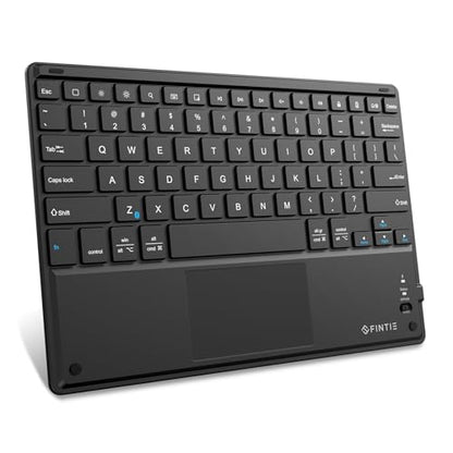 FINTIE Ultrathin Wireless Bluetooth Keyboard with Touchpad for iPad Tablets | For iOS, Samsung Galaxy, Nexus and Other Android and Windows Device, 4mm Slim Design, Built-in Multi-touch Trackpad