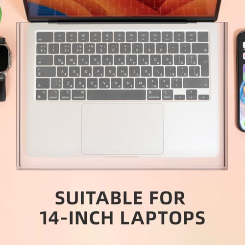 UKCOCO Acrylic Keyboard Cover Transparent Keyboard Protector for Desktop and Laptop Waterproof Dust Hood Clear Cover for 13.77 X 9.84 X 1.18 in Accessories - size: 35.00X25.00X3.00CM