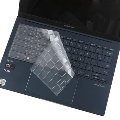 Clear Keyboard Skin Compatible for ASUS Zenbook 14/14 X OLED UX3405 UX3405M UX3405CA UX3405MA UX3404, Pro 14 OLED UX6404 UX6404VV & Zenbook 14 Flip UP3404 UP3404VA UP3404VA-DS74T Series Laptop