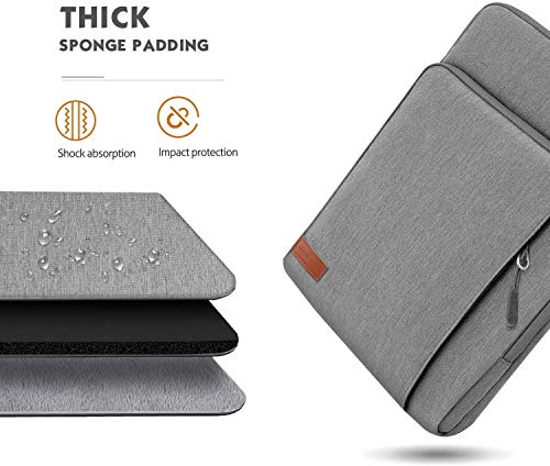 MoKo 13.3-14 Inch Laptop Sleeve Bag Carrying Case with Accessory Pocket | Fits MacBook Pro 14-inch M3/M2, MacBook Pro 13-inch M2/M1, MacBook Air 13.6-inch M2 and Surface Pro 9/8, Light Gray - color: Light Gray, size: 13.3-14 Inch