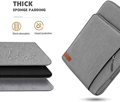 MoKo 13.3-14 Inch Laptop Sleeve Bag Carrying Case with Accessory Pocket | Fits MacBook Pro 14-inch M3/M2, MacBook Pro 13-inch M2/M1, MacBook Air 13.6-inch M2 and Surface Pro 9/8, Light Gray - color: Light Gray, size: 13.3-14 Inch