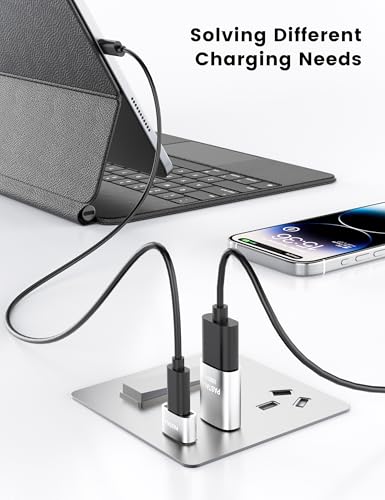 USB to USB C Adapter Combo 10 Pack,USBA to USBC OTG Adapter,Sliver | USB to USBC Adapter,Compatible with MacBook Pro/Air,for iPhone 17/16/15 Pro Max,iPad,Samsung Galaxy S23/S24/S25 - color: Sliver
