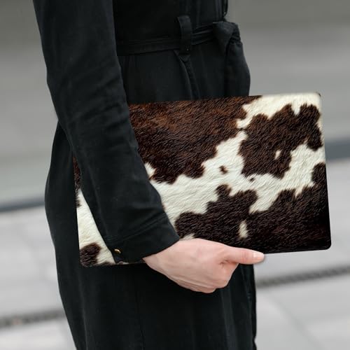 Laptop Skin Sticker Decal 12" 13" 13.3" 14" 15" 15.6",Waterproof Scratch Resistant Vinyl,Reusable Easy to Apply,for MacBook HP Dell Notebooks Netbooks Laptop,2 Wrist Pads,Cows Skin Pattern - color: Cows Skin Pattern
