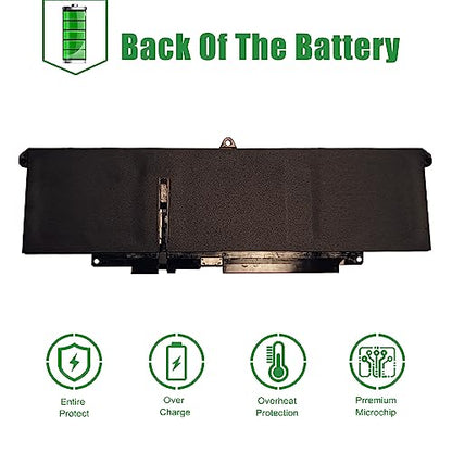 66DWX 086D0Y Laptop Battery Replacement for Dell Latitude 7340 7350 7440 7450 7640 7650 Series Notebook 86D0Y 00HYH8 0HYH8 11.4V 57Wh 4878mAh - size: 12.3*5.1*1.2inch 66DWX