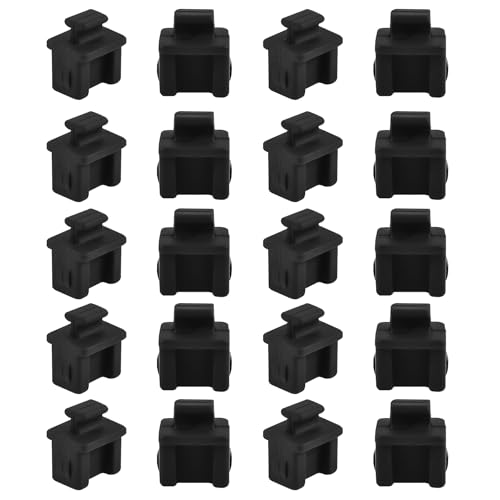 20 Pcs Sfp-b Anti-dust Cap, Protector Cover, Black Silica Gel | Anti-dust Port Plug Cover Cap, Black Silica Gel Protector for Computers Monitor Tv Router, Dust Prevention for Ports - color: Black, size: SFP-B
