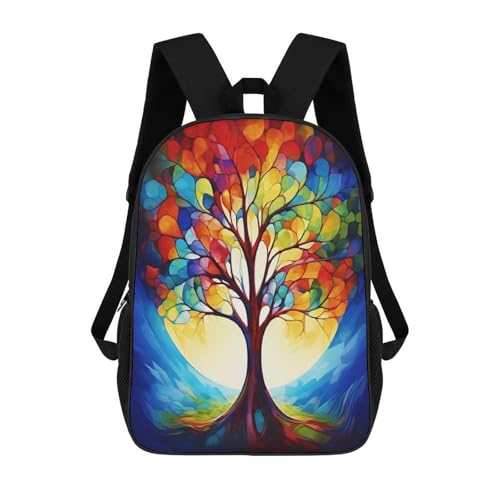 17 Inch Tree Laptop Backpack for Men Women Waterproof Lightweight Travel Backpack Commuter Bag Large Capacity Casual Daypack for Business Trip & Outdoor