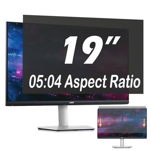 19 Inch Anti-Spy Privacy Screen Filter for Laptop and PC Monitor 5:4, Blue Light Blocking Anti-Glare Protector Film, Reversible Easy Install Slide-Mount Design (19 Inch Widescreen(05:04)) - size: 19 Inch (05:04)