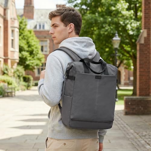 G4Free Protective 16" Laptop Backpack, Large Work Bag for Men Women, Slim Casual Backpacks for Travel, College, Business, Dark Gray - color: Dark Gray