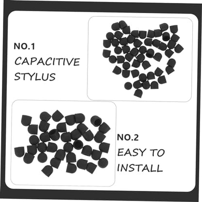 Veemoon 50pcs Silicone Stylus Pen Tips Replacement for Touchscreens Capacitive Tips for Smartphones Tablets Laptops Easy to Attach Versatile Touchscreen Accessories