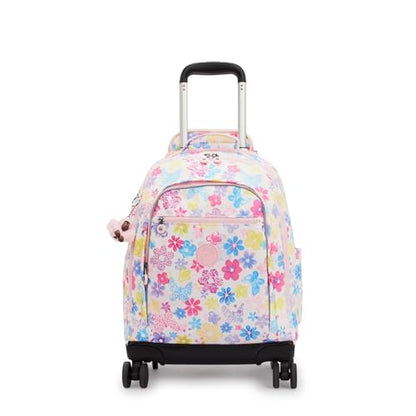 Kipling New Zea Printed 15" Laptop Rolling Backpack - color: Flower Stamp