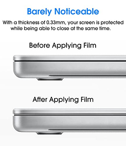 amFilm Screen Protector for MacBook Air 13.6'' M4/M3/M2 Chip Tempered Glass | Scratch Protection, Easy to Instllation & Bubble Free, HD Clear, Ultra Thin (Regular 13.6 inch) - size: Regular 13.6 inch