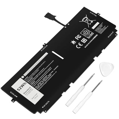 TREE.NB 52Wh 722KK FP86V Laptop Battery for Dell XPS 13 9300 XPS 13 9310 XPS 13 9380 P117G P117G002 P117G001 Series Notebook 0WN0N0 WN0N0 02XXFW 2XXFW - size: 10.51x4.06x0.16inch 722KK