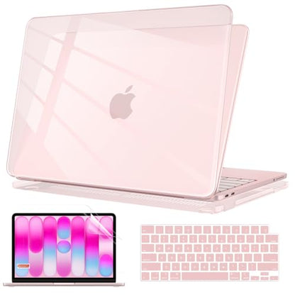 B BELK for MacBook Neo Case 13 inch 2026 Release Model A3404, Crystal Blush | Scratch Resistant Protective Hard Shell for Mac Neo Case with Keyboard Cover & Screen Protector, Lightweight, Easy Snap-On - color: Crystal Blush