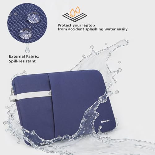 NIDOO 10 inch Laptop Sleeve Tablet Bag Carrying Case for 11 inch iPad 2025/11" iPad Air M4 M3/ 11" iPad Pro M5 M4/ 11" Samsung Galaxy Tab S9 S8 / Lenovo Tab M11 Water Resistant Computer Pouch, Blue - color: Blue, size: 10-11 Inch