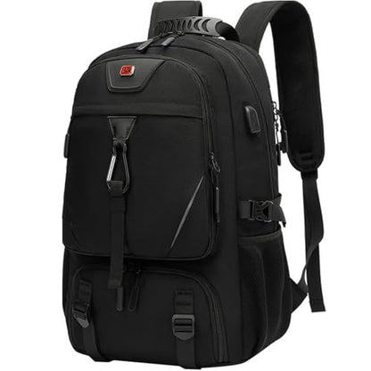 Travel laptop backpack, Extra Large 80L Traveling College Backpack,Large Capacity Backpack for Men Women,Fits 17 Inch Computer, USB Charging Port, Black - color: 80l Black With Shoes Storage Bag