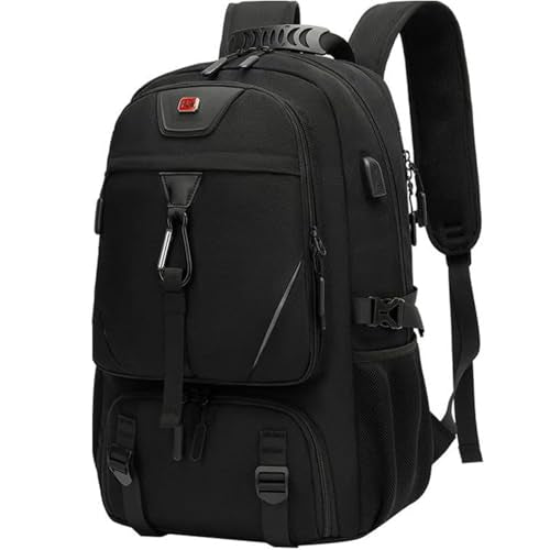 Travel laptop backpack, Extra Large 80L Traveling College Backpack,Large Capacity Backpack for Men Women,Fits 17 Inch Computer, USB Charging Port, Black - color: 80l Black With Shoes Storage Bag
